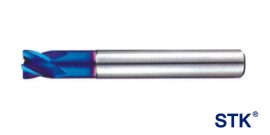 EM704 เอ็นมิลคาร์ไบด์-เคลือบสีฟ้า (4 Flutes-คมกัดR-คอยาว-คมกัดสั้น)  Helix 30°